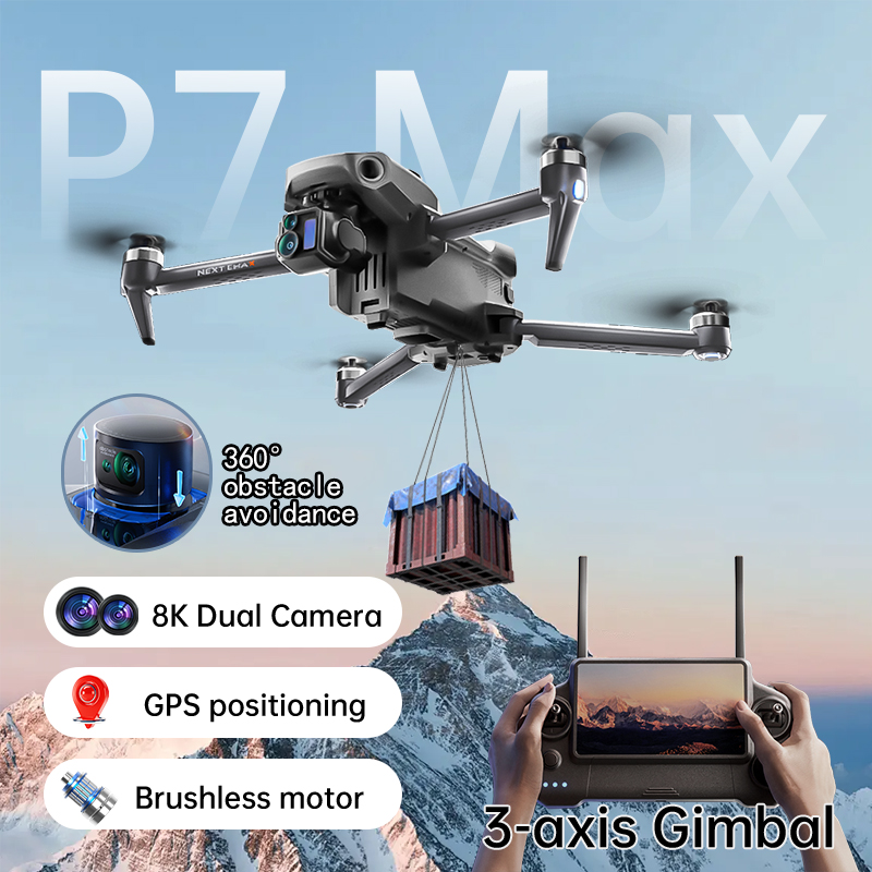 Drone Gimbal 3 Axis - Nowy Dron P7 Max Kamera 8K