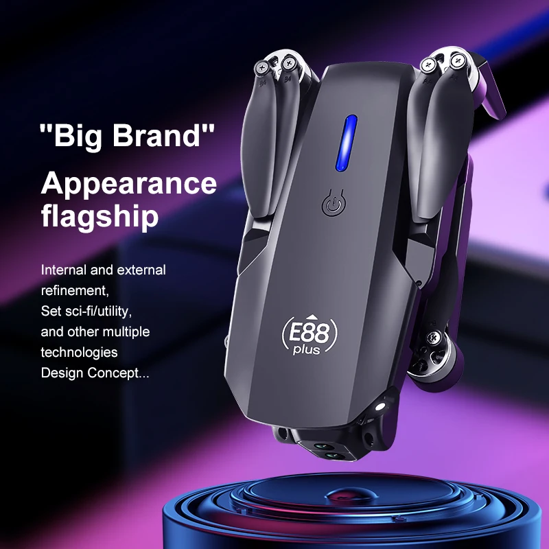 Nowy dron E88 Plus Quadcopter: – Drone Gimbal Brushless recenzja i cena
